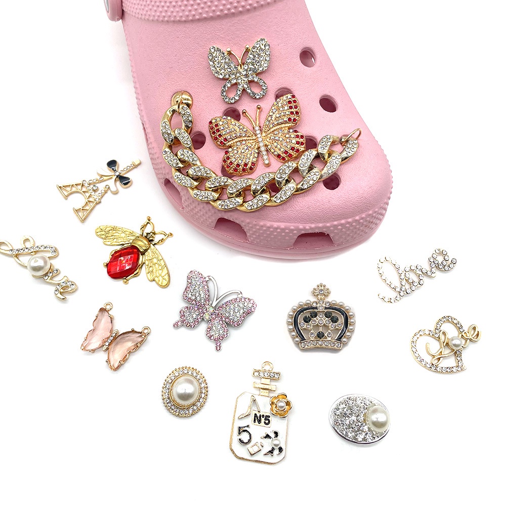 pin sandal crocs jibbitz bros tempelan hiasan sendal flat cantik Charm Charms Pengait Cantolan Sepatu Croc Tempelan jibbit XAXACC BRS-030