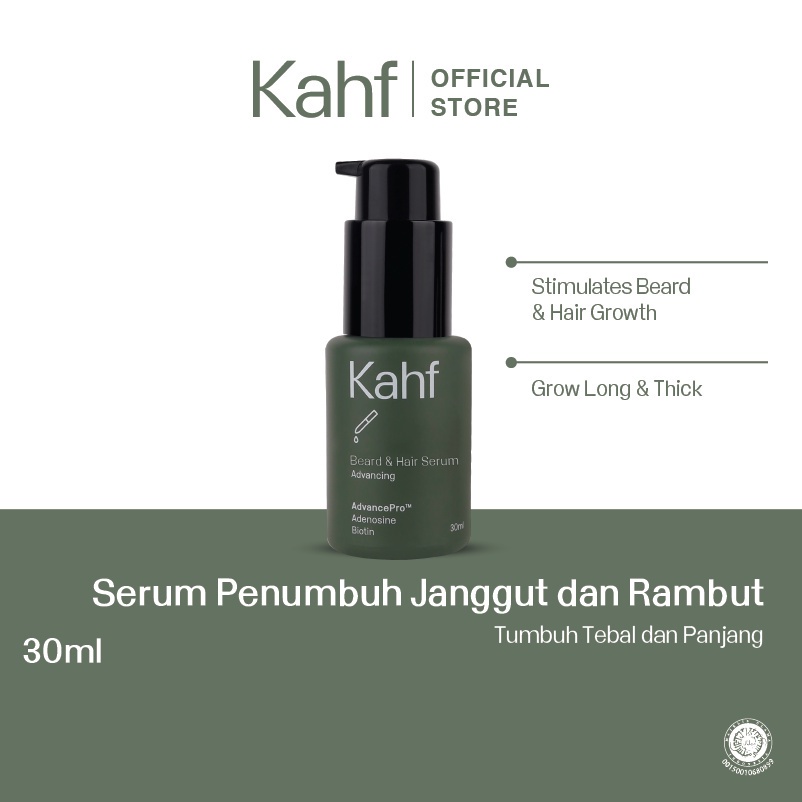 Kahf Advancing Beard &amp; Hair Serum 30 ml - Serum Penumbuh Janggut dan Rambut