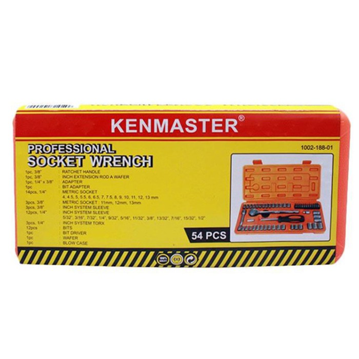 KUNCI SOK SET KENMASTER 54 PCS / SOCKET WRENCH KENMASTER / KUNCI SHOCK