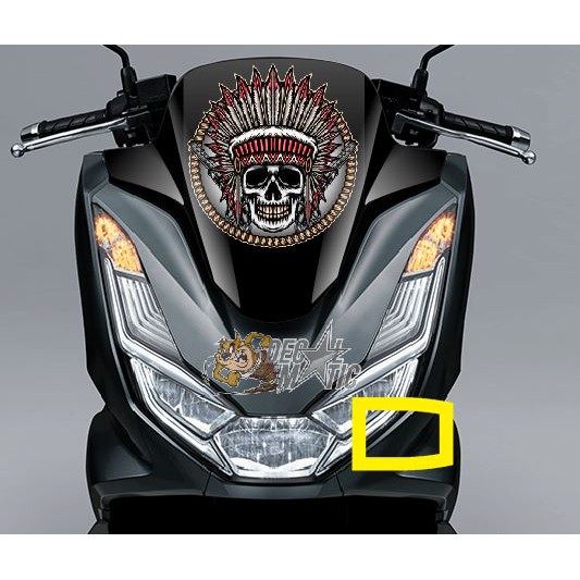 Stiker Visor Windshield Motor  HONDA PCX 150 PCX 160 Tengkorak 2021