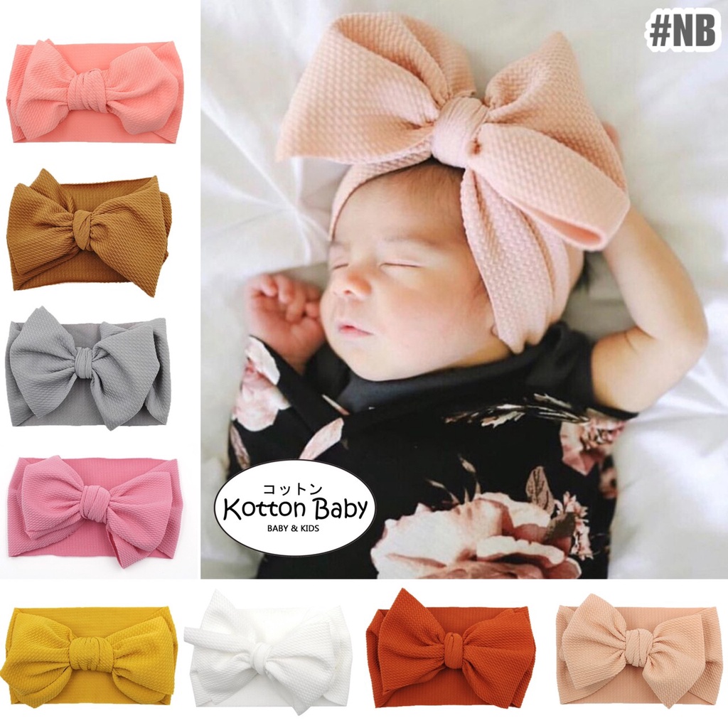 (Big Bow) Bandana bayi headband jumbo premium import pita anak perempuan catalog QUIN NB