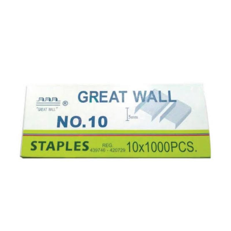 

Great Wall isi staples No.10 10x1000 pcs [1 box]
