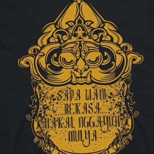 Kaos wayang budaya jawa Kaos wayang pria Kaos kata kata bijak jawa sablon plastisol cotton combed 30