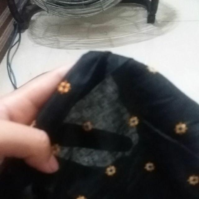 Wou Batik Couple Selendang Mutiara Sania Ruffle - Adila Couple Brokat Modern Batik Modern - Bs066