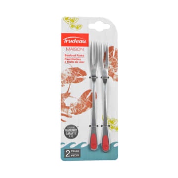 ACE Trudeau Set 2 Pcs Garpu Seafood - Merah SKU 10136574