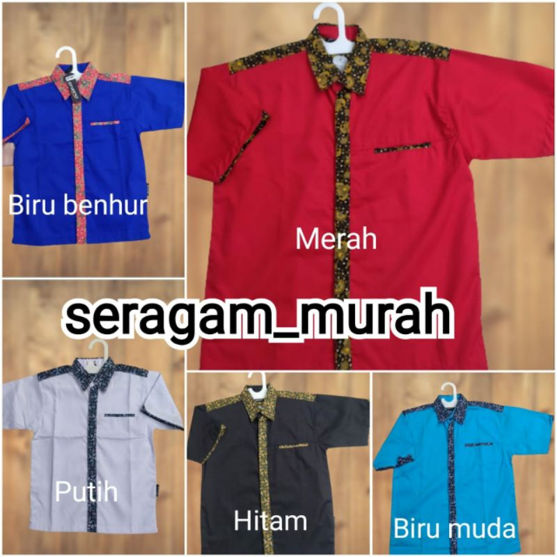 (BISA COD) SERAGAM BATIK BAJU KEMJA BATIK KANTOR BATIK PDL PDH LAPANGAN TEKNIK DRILL PDH