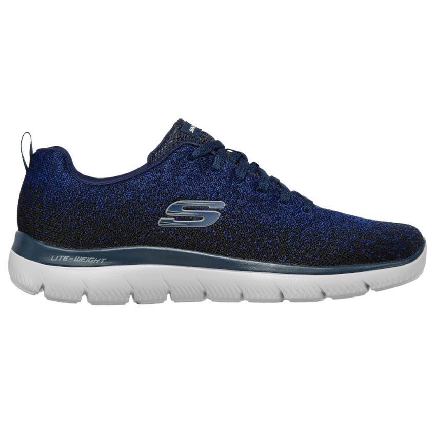 SKECHERS SUMMIT ORIGINAL Navy Blue Biru Putih Tua olahraga olah raga TK SD SMP Sport Murah Sale Seko