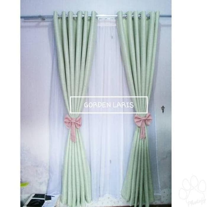 Perlengkapan Rumah Gorden polos blackout blzr hijau mint Gorden rumah - PT1846