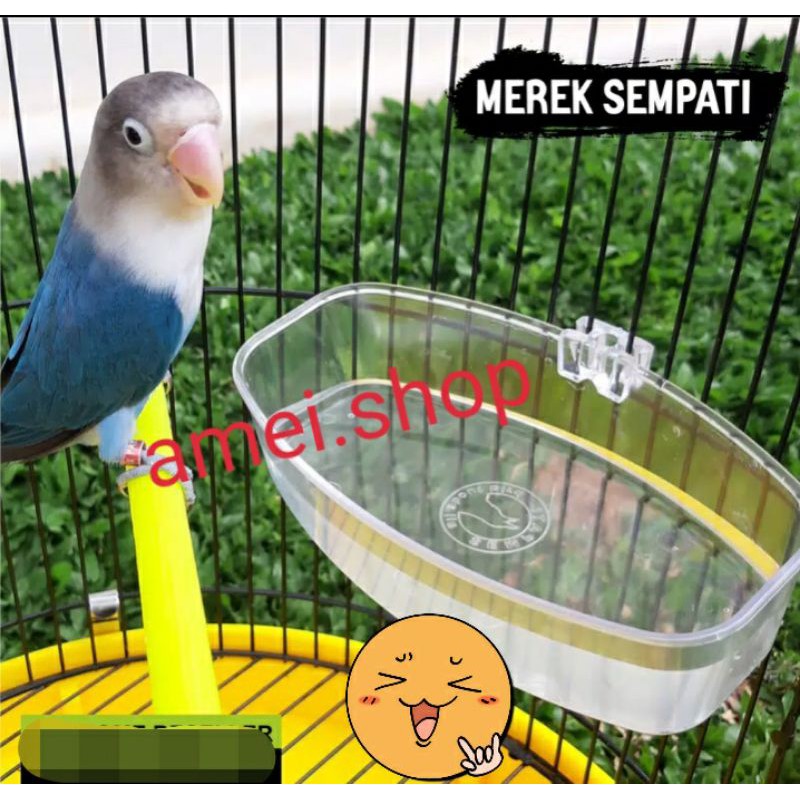 Jual Mika Cepuk Mandi Burung Oval Wadah Plastik Mika Bening Tebal Untuk