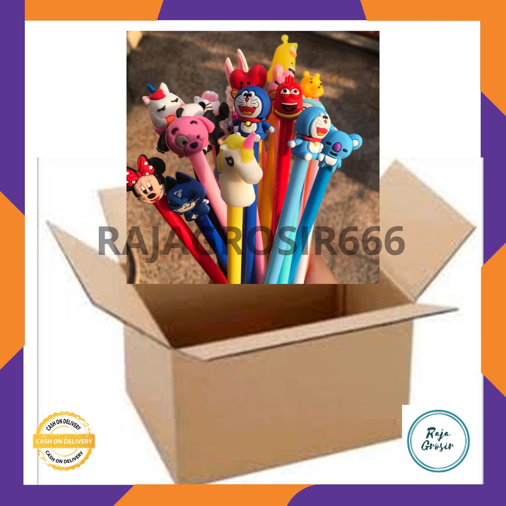 

COD - PEN RANDOM GEL KARAKTER ISI 24 PCS TERMURAH ALAT TULIS KANTOR PULPEN BOLPEN BALLPOINT