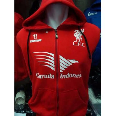 Jaket Sweater Hoodie Zipper Liverpool Garuda Indonesia 1