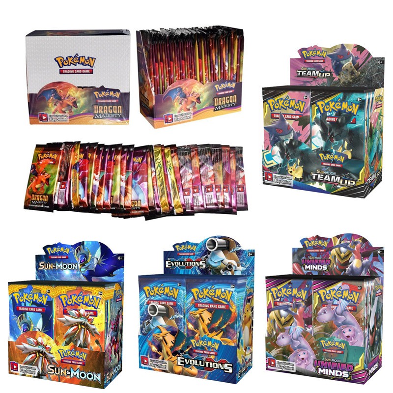 324 Pcs Pokemon Card Booster Box Kids Toys Collectibles Multy TradeGame 