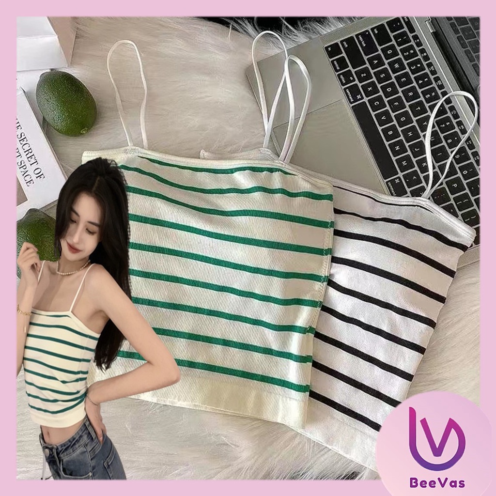 BV.ID BR922 TANKTOP WANITA MURAH WITH CUP - BH SINGLET MOTIF GARIS WANITA IMPORT ATASAN WANITA SEXY COD