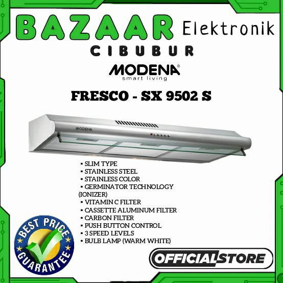 COOKER HOOD PENGHISAP ASAP DAPUR MODENA SX9502S SX 9502 S