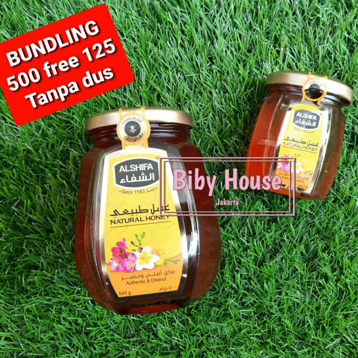 

madu- madu al shifa 500 gr paket free 125 gr ( 500 gr +125 gr termurah) - pakai dus -madu.