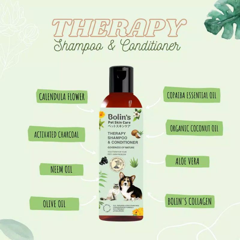 Bolin's Pet Skin Care 240ml/Beauty Shampo/Therapy Shampo/Flea&amp;Tick