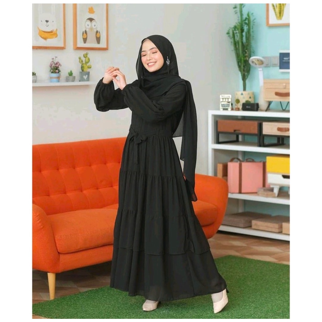 Vince Fahion - Belani Maxi Gamis Polos Remaja / Dress Muslim Wanita