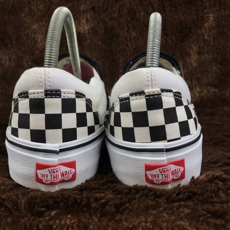 SEPATU VANS SLIP ON CHEKER BOARD (VANS CATU) EGRET BNIB
