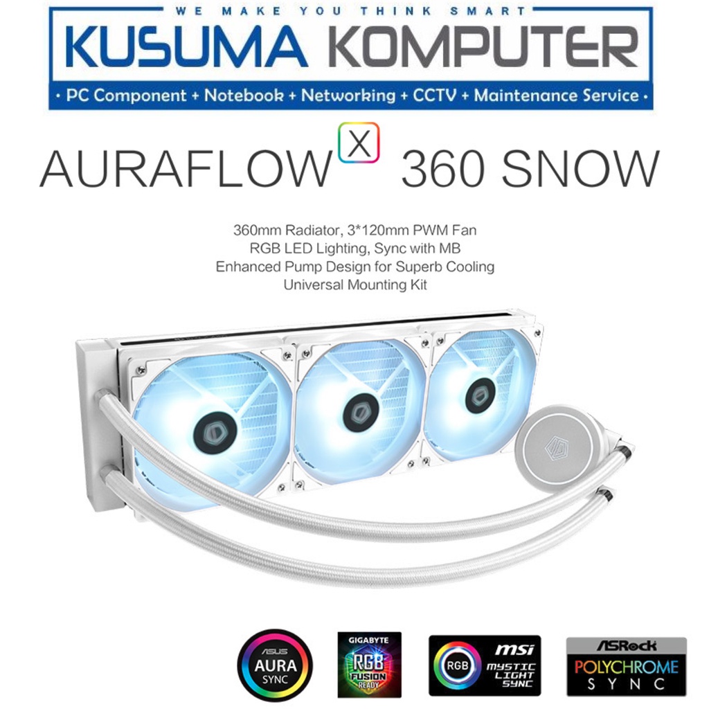 ID Cooling AURAFLOW X 360 SNOW RGB Liquid CPU Cooler