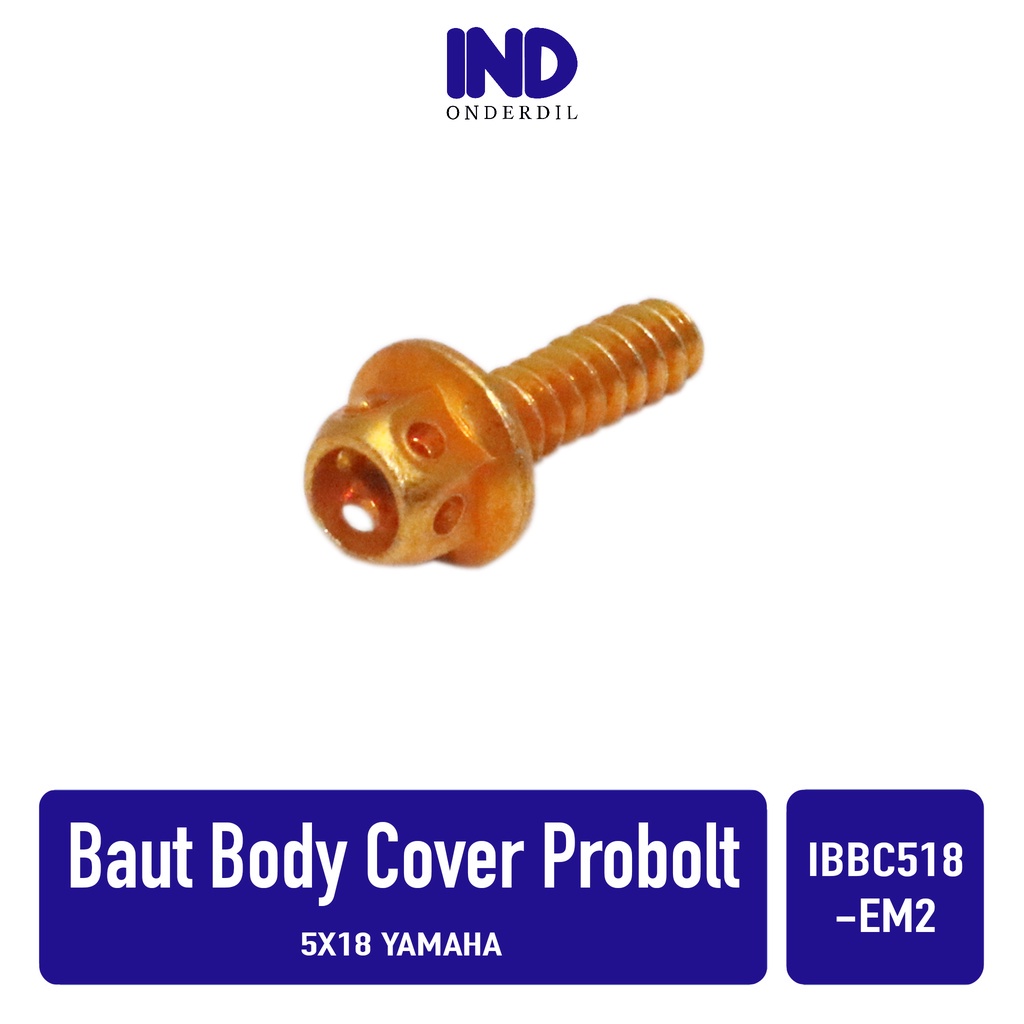 Baut-Baud Body-Bodi-Visor Probolt Cacing Philip-Phillip-Phillips-Pilip Motor Yamaha M5x18 M 5x18-M5- 5 X 18