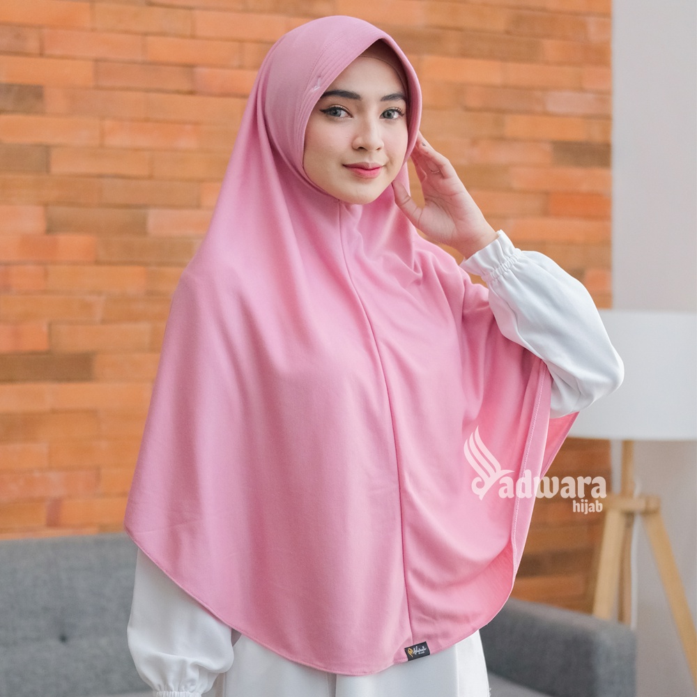 ADWARA HIJAB Jilbab Kaos Pet Antem XL PREMIUM / Jilbab Instan Jahit Tepi Rapi Tebal dan Adem Bu