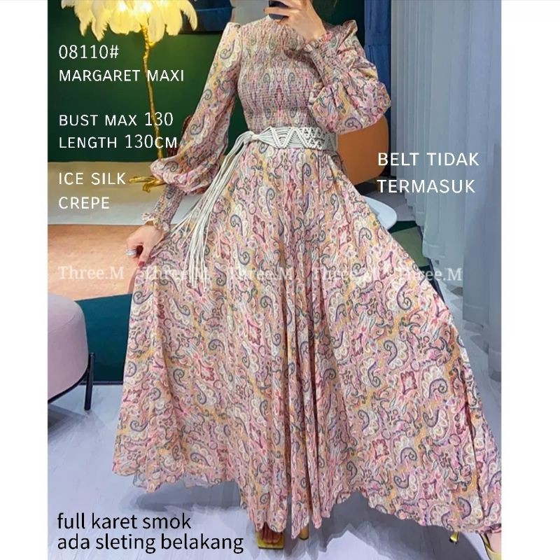 MDLV ~ 08110 MARGARET MAXI LONG DRESS WOMEN MAXI GAMIS MUSLIM DRESS MUSLIM DRESS PREMIUM DRESS MAXI IMPORT FASHION IMPORT