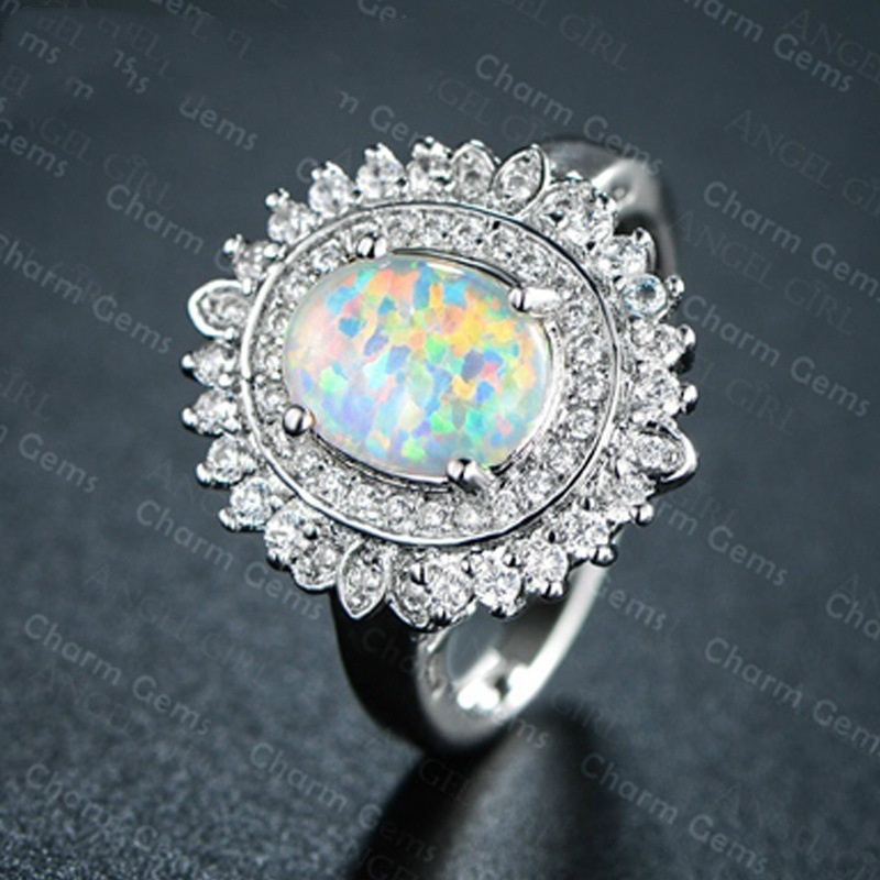 New Products Round Opal Fashion Ring Fashion Opal Jewelry