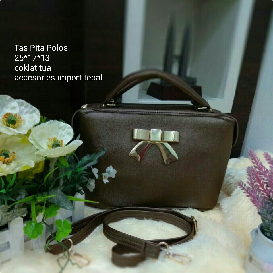 MJS 539 - Handbag + selempang doctor pita polos simpel / tas kerja