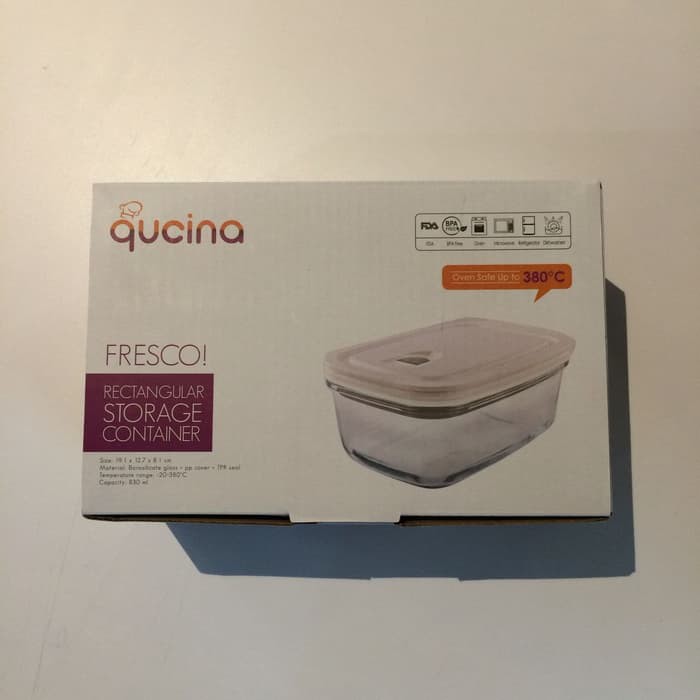 Qucina Fresco Rectangular Storage Container 830 ml