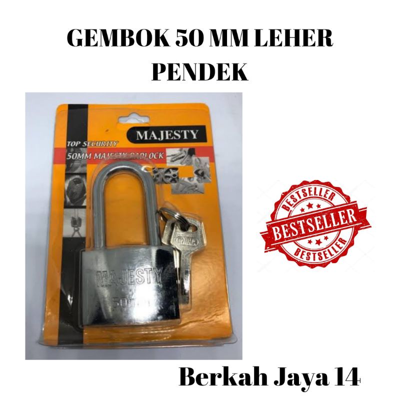 GEMBOK BAJA 50MM LEHER PENDEK PANJANG BAHAN BESI TEBAL KUAT HARGA MURAH BERKUALITAS