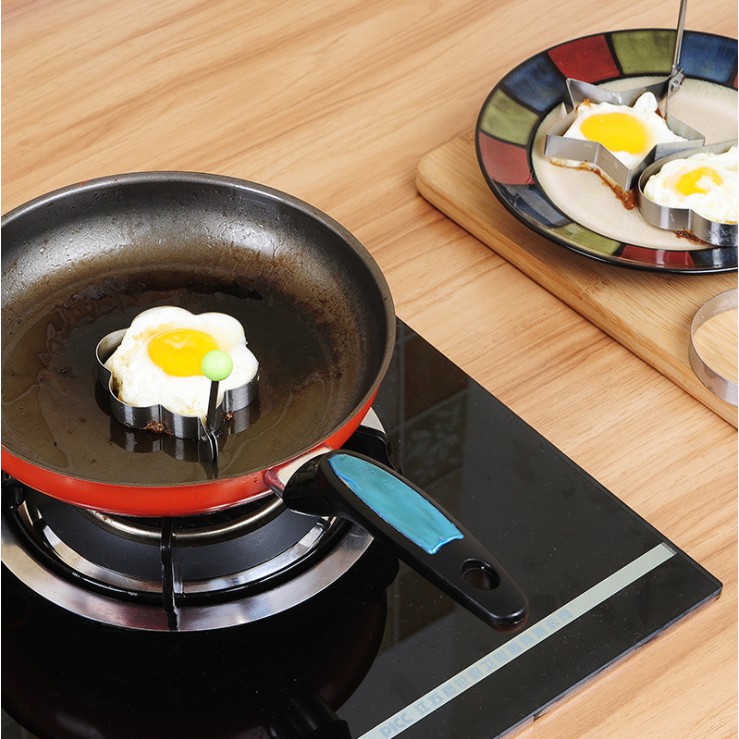 Markas88 Cetakan Telur Goreng Bermotif Stainless Steel Cetakan Telor Ceplok Dadar dan Pancake