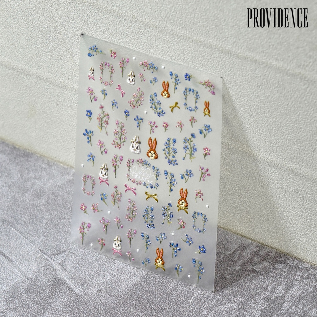 1 Set Stiker Kuku 3D Efek Visual Tahan Lama Untuk Dekorasi Nail Art