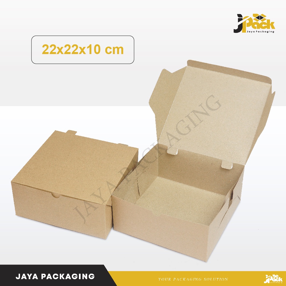 

Paper Kraft Box 22x22x10 cm Paperkraft/lunchbox/boxmakanan/hampers/custom