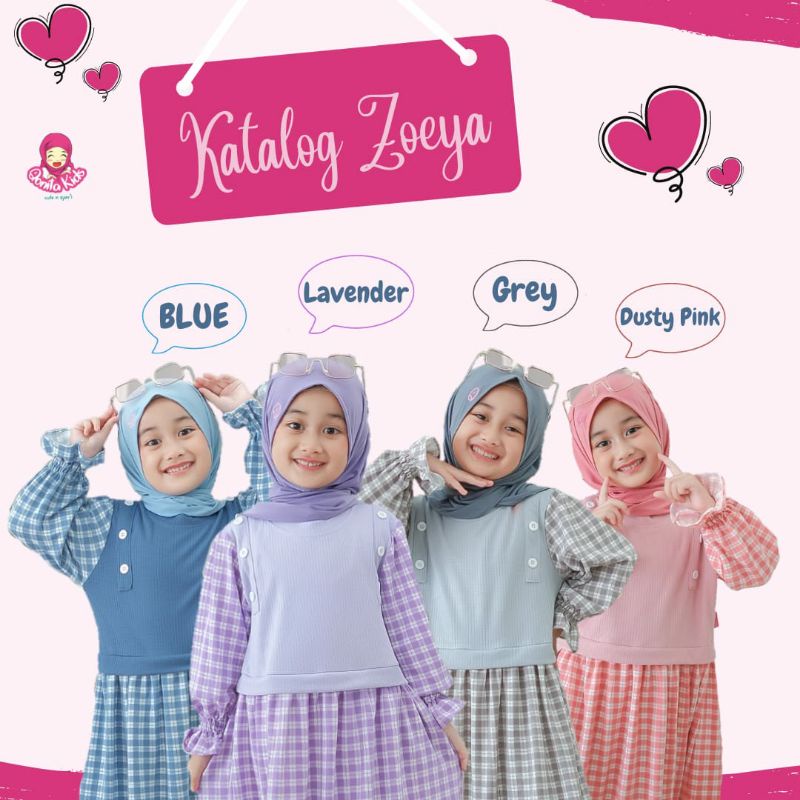 Gamis Zoeya by Qonita Kids (FREE KACAMATA)