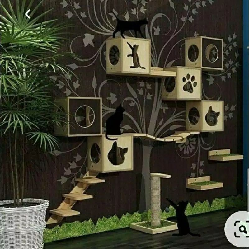 kandang kucing kayu cat playground