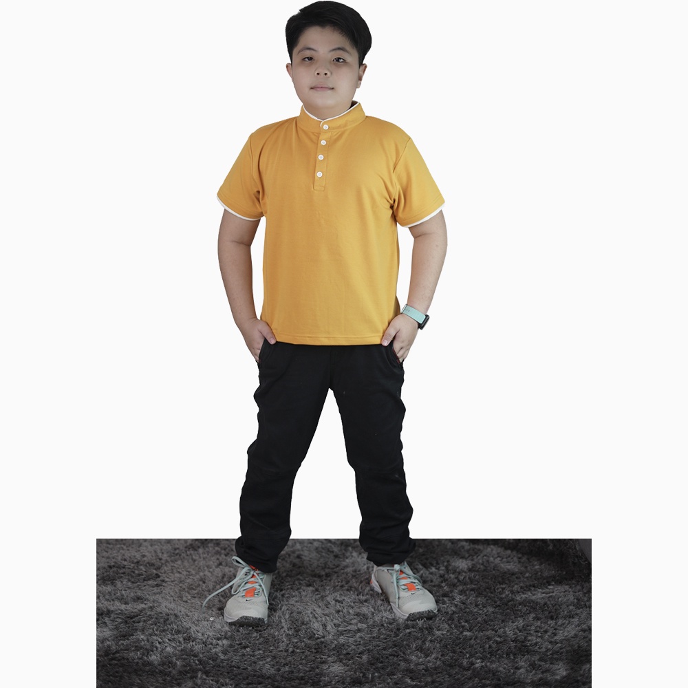 Kaos Lengan pendek Anak Laki kerah mandarin model Terbaru - XSHOP Delvin SS