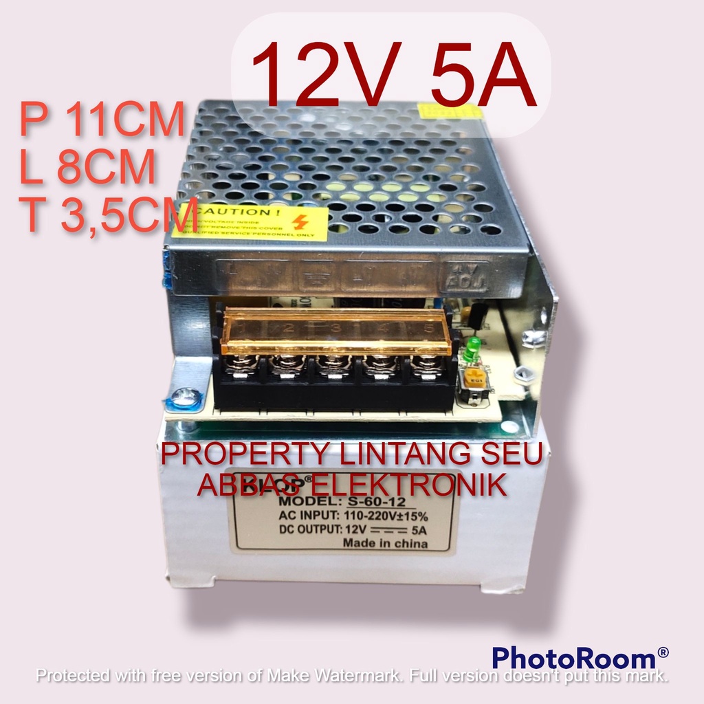 POWER SUPPLYADAPTOR  KALENG 12V 5A 12V5A 12 VOLT 5 AMPERE