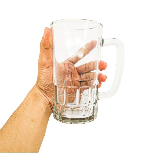 Gelas Teh Besar 600 ml Mug Bir Jumbo Polos Bahan Kaca Beling Tebal B-20L