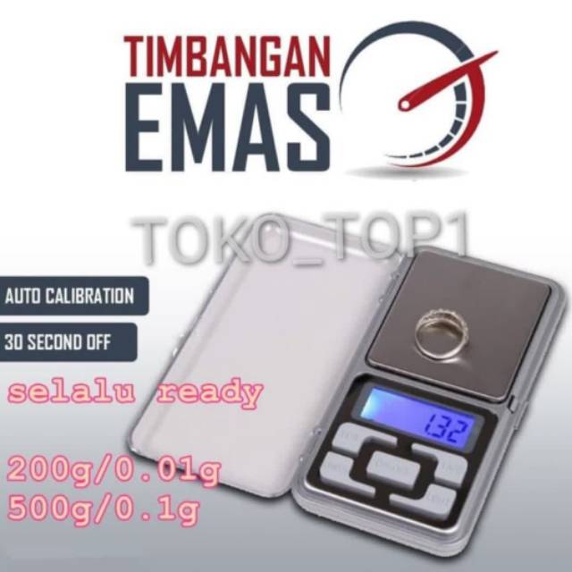 TIMBANGAN EMAS DIGITAL SILVER BERLIAN BATU AKIK AKURASI