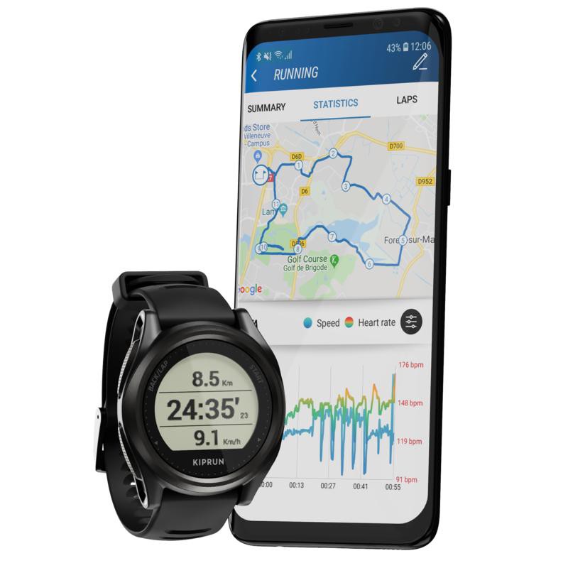 KIPRUN 550 Running GPS &amp; Heart Rate Watch Olahraga Lari