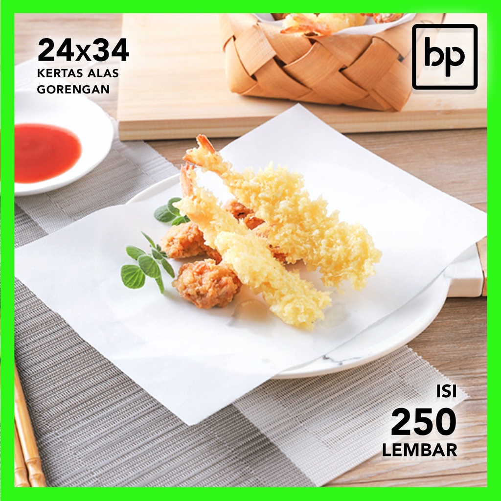 

[isi 250 lbr] Kertas Alas Gorengan 24x34cm / Penyerap Minyak Food Grade