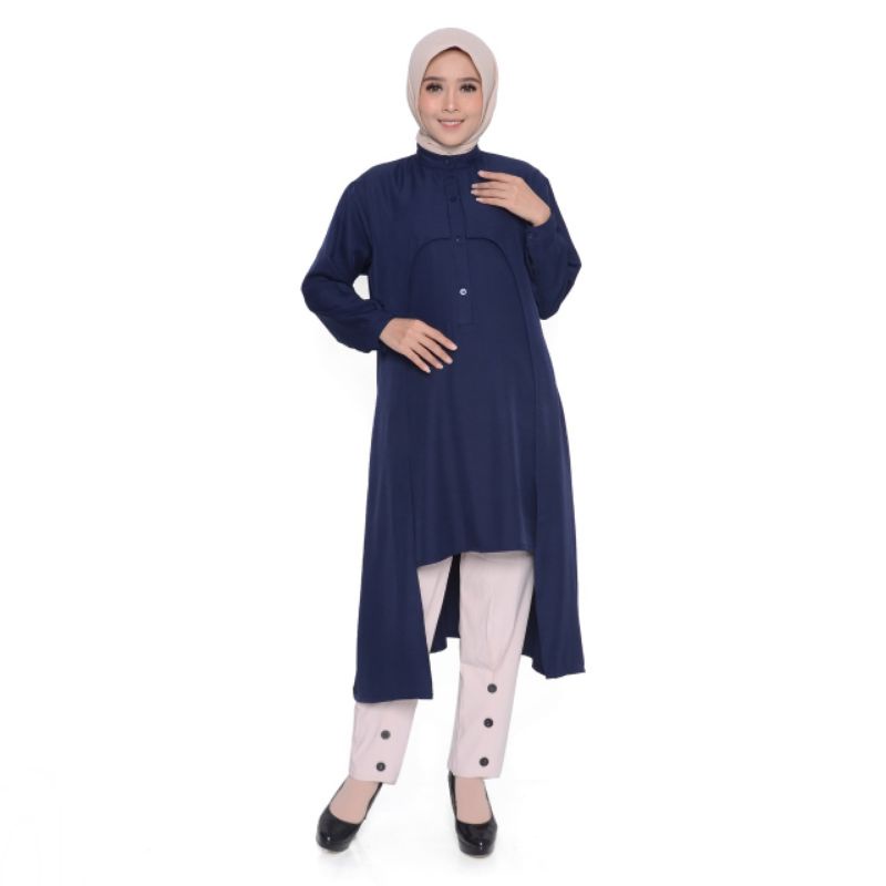 TUNIK/ATASAN WANITA BAJU LONG TUNIK KEKINIAN BUSUI MUSLIM