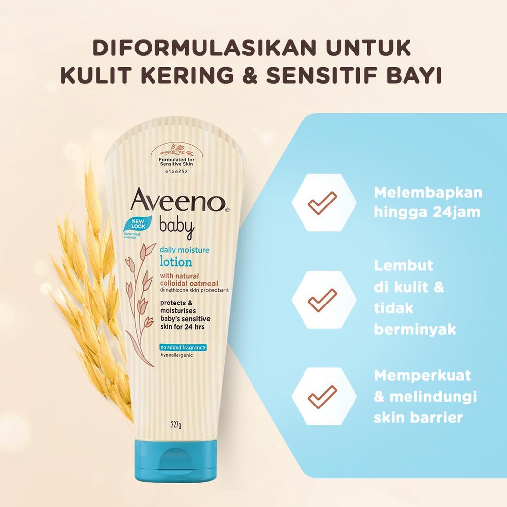 Aveeno Baby Daily Moisture Lotion - Losion Pelembab Bayi - 227g