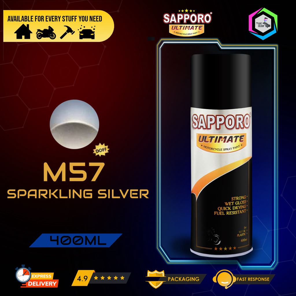 SAPPORO ULTIMATE Metallic Colour Cat Semprot M57 - Sparkling Silver