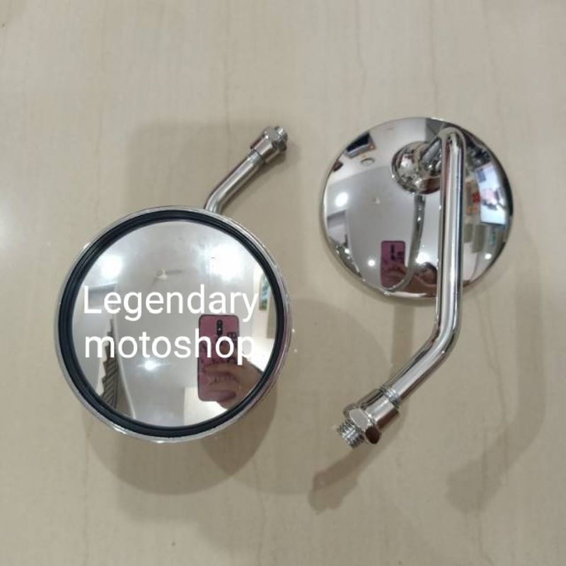 Spion Retro Bulat Classic Chrome Vespa HONDA Import