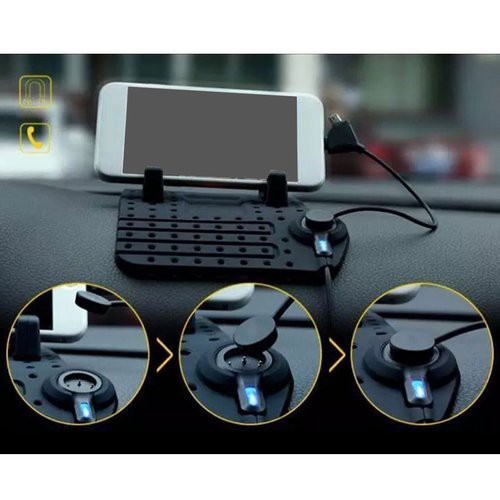 Car Holder DashBoard Plus cable Android &amp; Iphone - Dudukan Mobil Stand