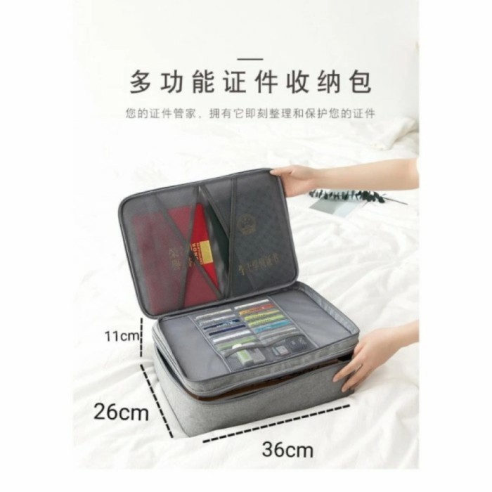 DOCUMENT BAG DREAM TRAVEL WATERPROOF WITH SECURITY LOCK TAS DOKUMEN