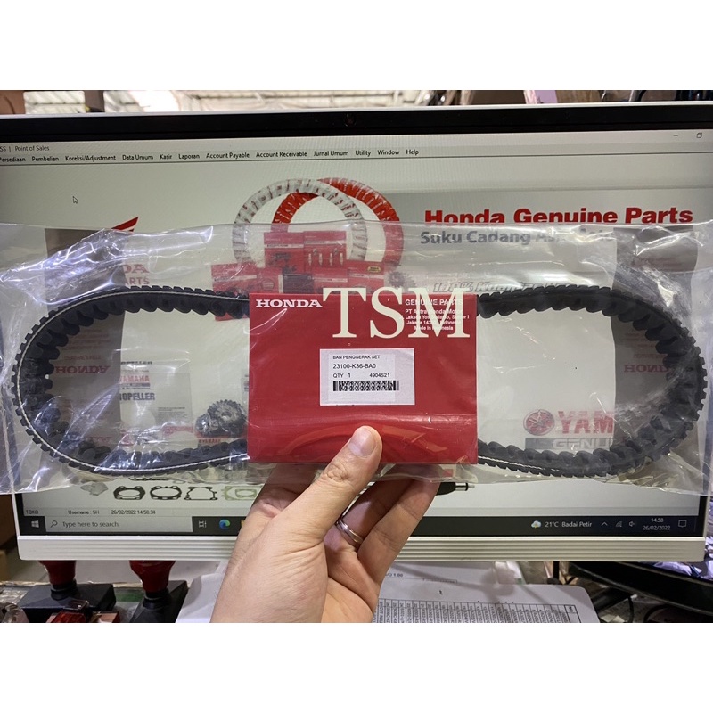 VAN BELT V BELT SET PLUS ROLLER HONDA VARIO 150 LED PNP / VARIO 125 LED K36 100% ORIGINAL