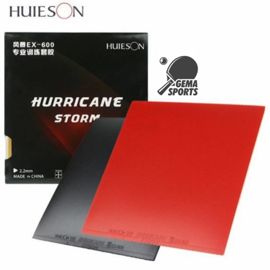 Karet Bet Pingpong Tenis Meja Huieson Hurricane Storm Isi Sepasang