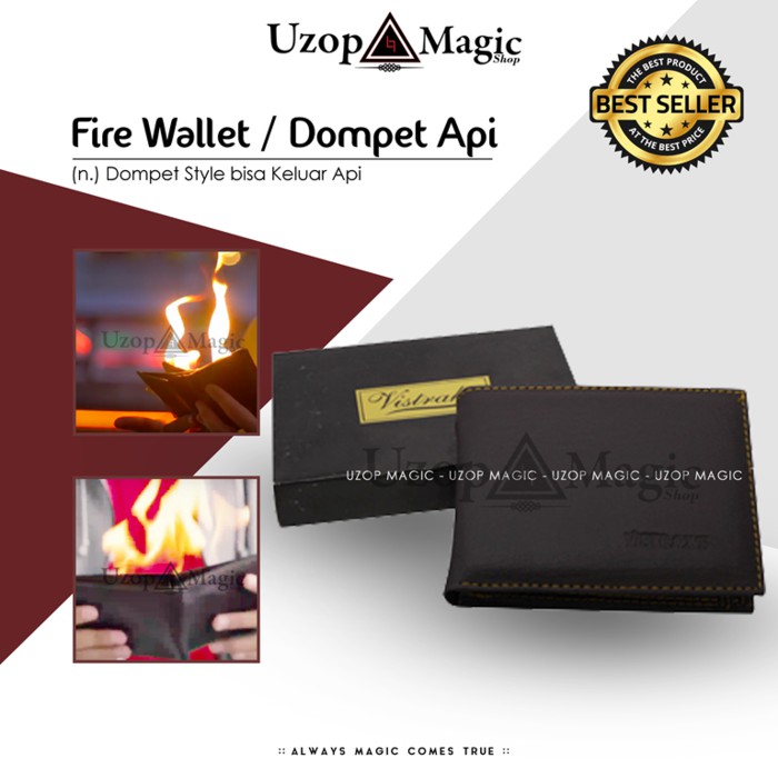 Dompet Api High Quality (fire wallet, Alat sulap, Dompet sulap)